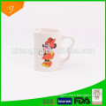 heart shape ceramic couple mug, cute design heart shape ceramic coffee mug
